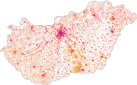 Resident population per 1 km²