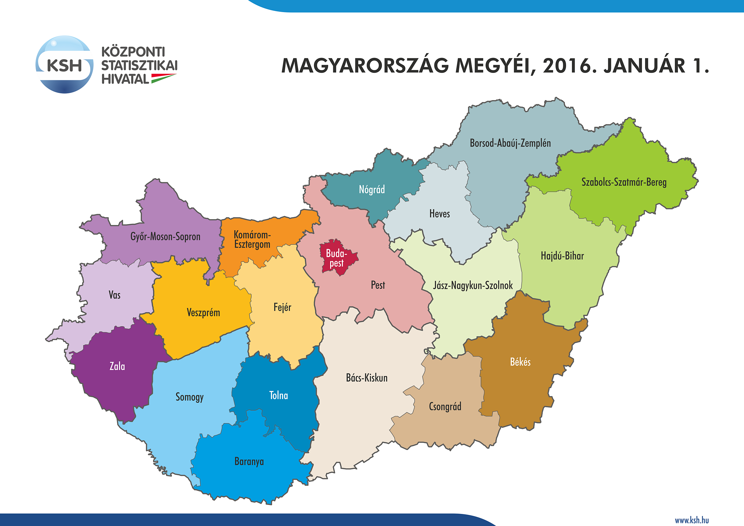 magyarország térkép megyék Központi Statisztikai Hivatal magyarország térkép megyék