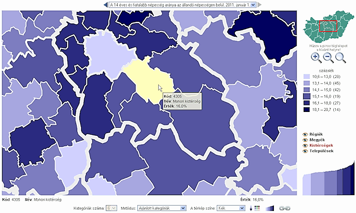 interaktív magyarország térkép Központi Statisztikai Hivatal interaktív magyarország térkép
