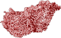 Annual work units per 25 km², 2010