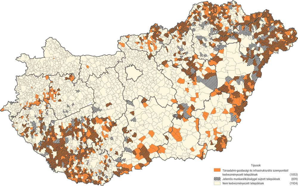 Kedvezmnyezett teleplsek a 105/2015. (IV.23.) Korm. rendelet alapjn