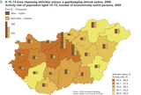 Activity rate of population aged 15&ndash;74, number of economically active persons, 2006