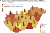 Full-time students in tertiary education, at secondary and vocational schools per thousand inhabitants, 2006/2007
