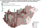 Telephone main lines, subscribers for internet and cable television per thousand inhabitants, 31 December 2006
