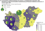 Bed-places in public accommodation establishments per thousand inhabitants, distribution of tourism nights, 2007
