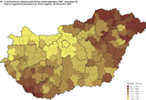Rate of registered jobseekers by micro-regions, 20 December 2007