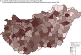 Active corporations and unincorporated enterprises per thousand inhabitants by micro-regions, 2006
