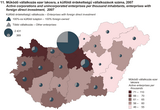 Működő vállalkozás ezer lakosra, a külföldi érdekeltségű vállalkozások száma, 2007