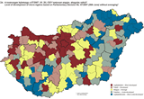 A kistérségek fejlettsége a 67/2007. (VI. 28.) OGY határozat alapján, átlagolás nélkül