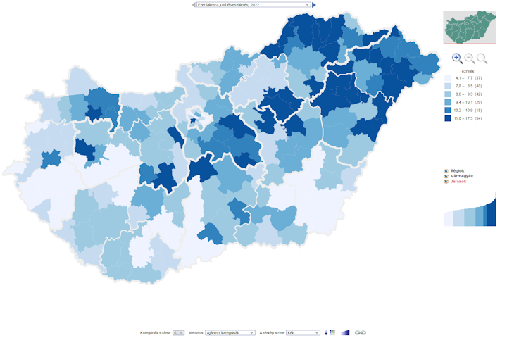 Magyarország demográfiai atlasza, 2022