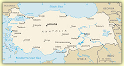 Törökország térképe
